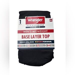Wrangler Five Star Premium Men’s Midweight Base Layer XL Black